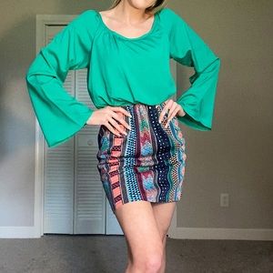 Judith March Flare Sleeve Dress